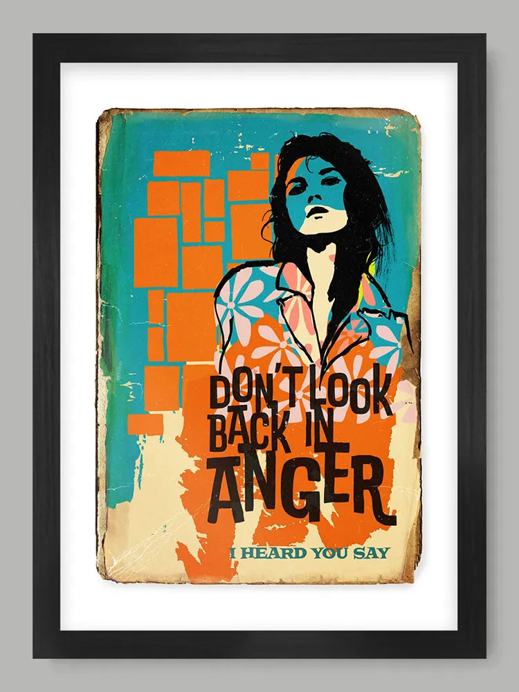 Don't Look Back In Anger  - Music Poster Print