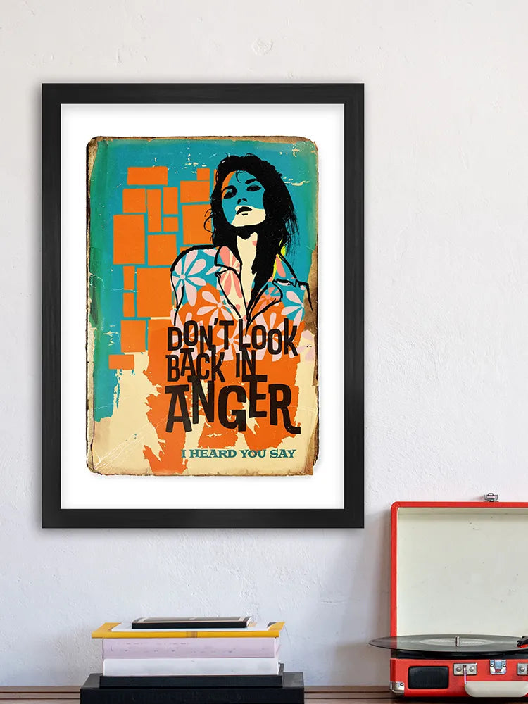 Don't Look Back In Anger  - Music Poster Print