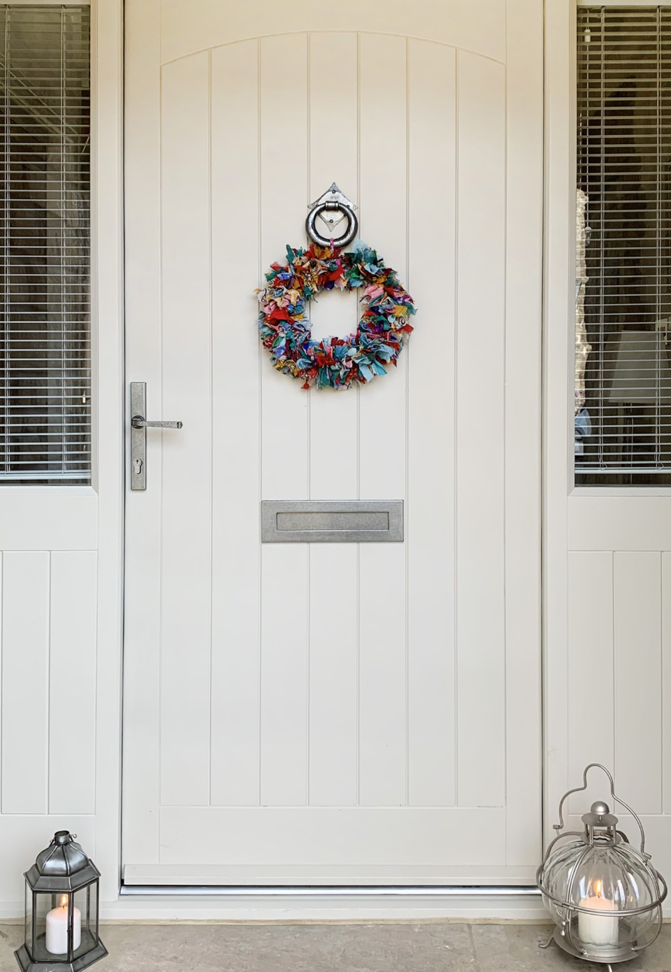 Recycled Sari Fabric Wreath - Multicolour