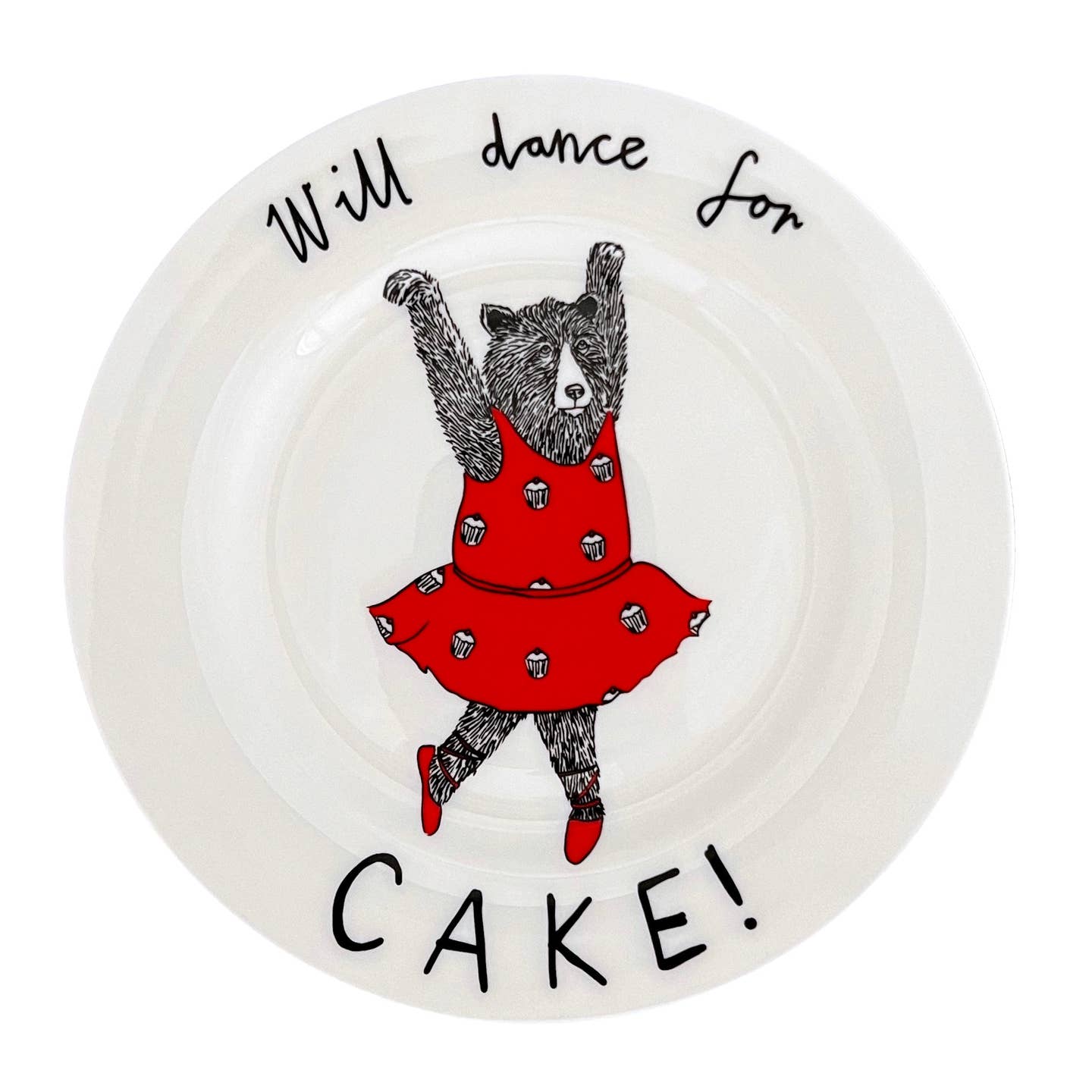 Will Dance For Cake Side Plate