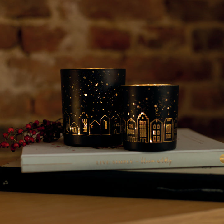 Black Votive Candle Holder - Houses