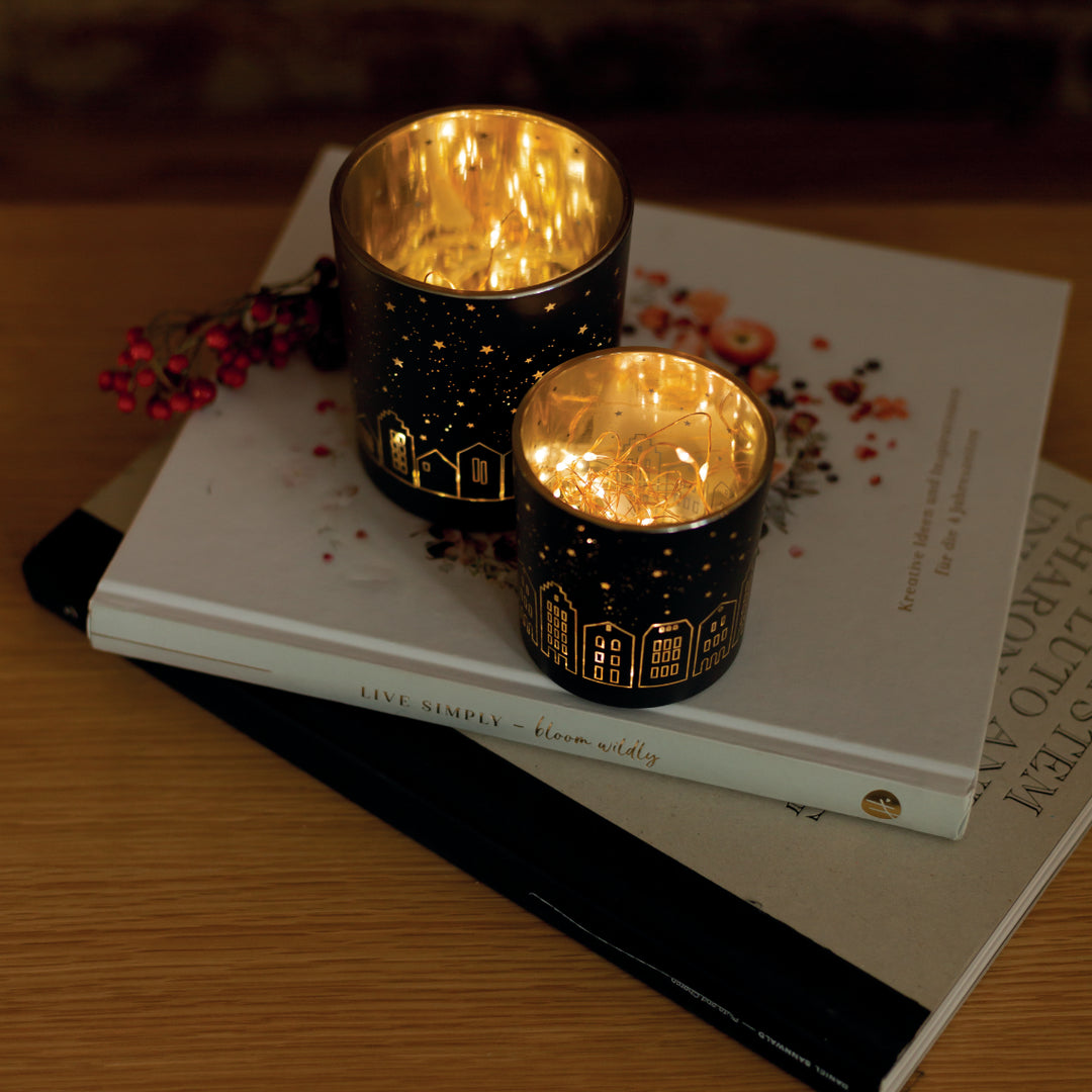 Black Votive Candle Holder - Houses