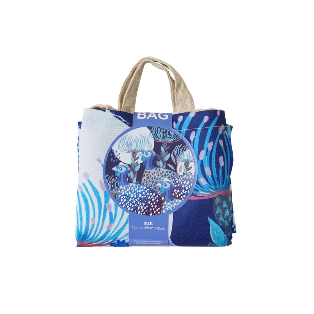 Reusable Shopping Bag - Blue Guineas