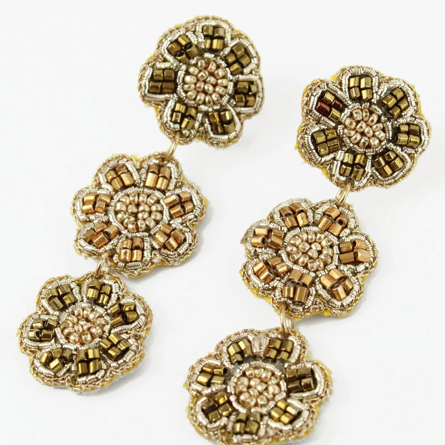 Folk Drop Floral Earrings