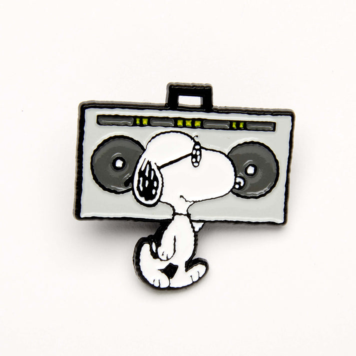 Boombox Music is Life - Snoopy Enamel Pin Badge