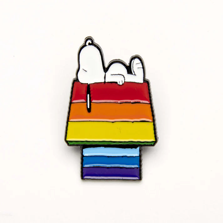 Good Vibes Rainbow House- Peanuts Snoopy Enamel Pin Badge
