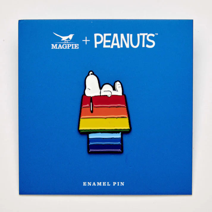 Good Vibes Rainbow House- Peanuts Snoopy Enamel Pin Badge