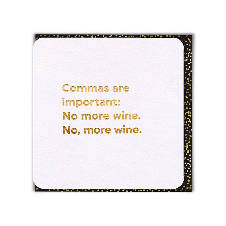 Commas Are Important - Funny Greetings Card