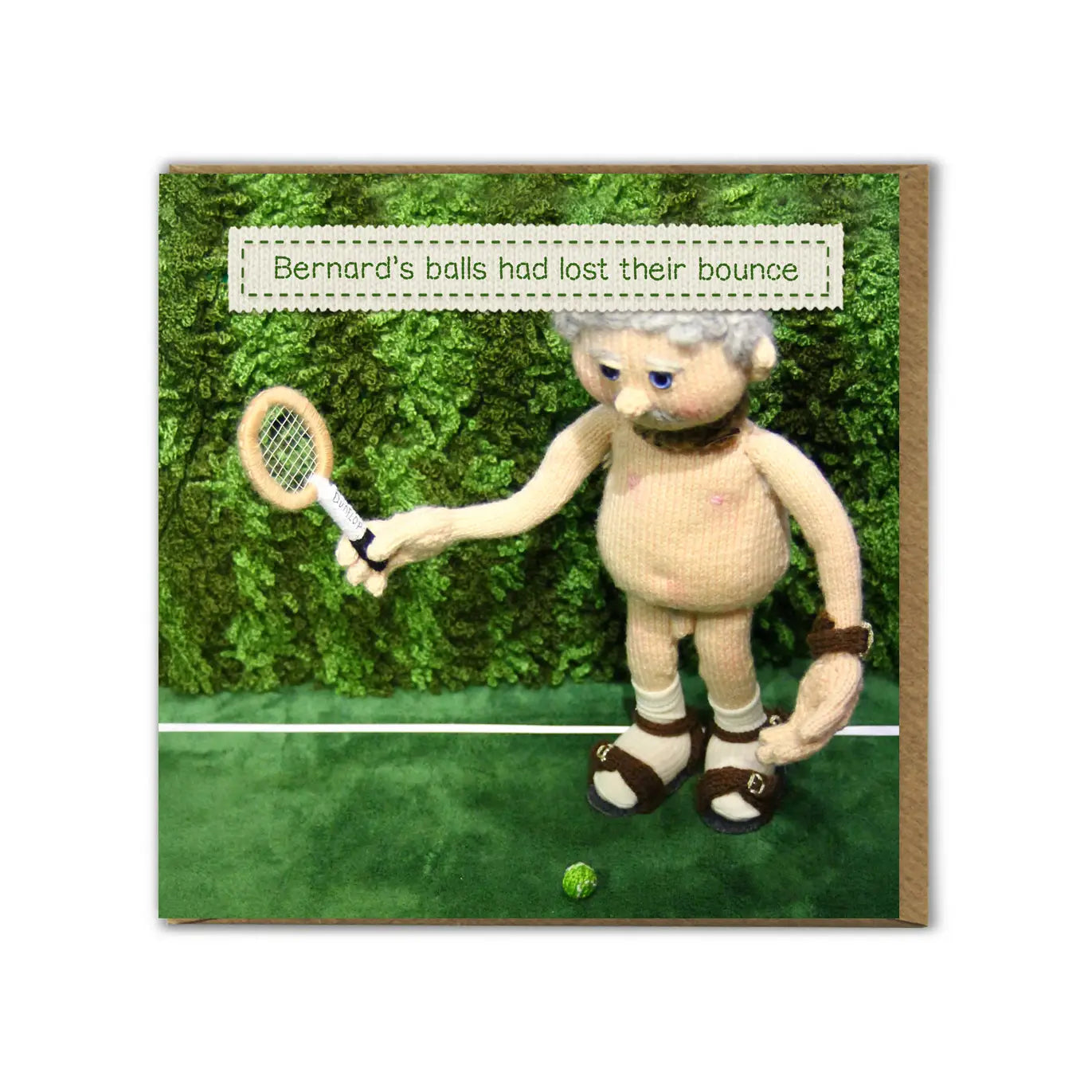 Bernard's Balls Lost Their Bounce - Funny Greetings Card