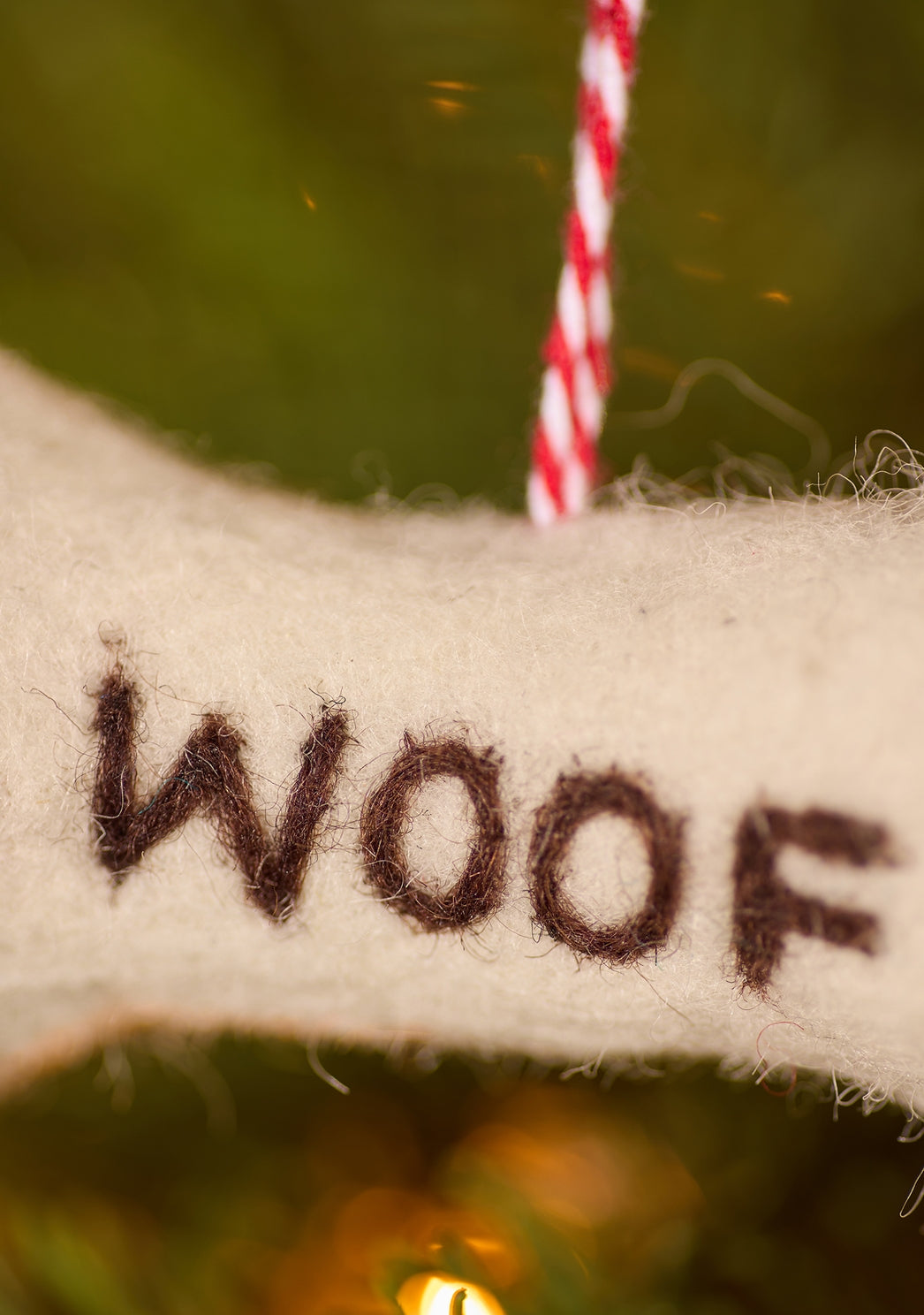 Felt Woof Bone Hanging Decoration