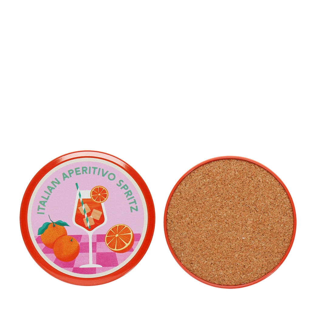 Metal Coaster Set of 4 - Aperitivo Spritz