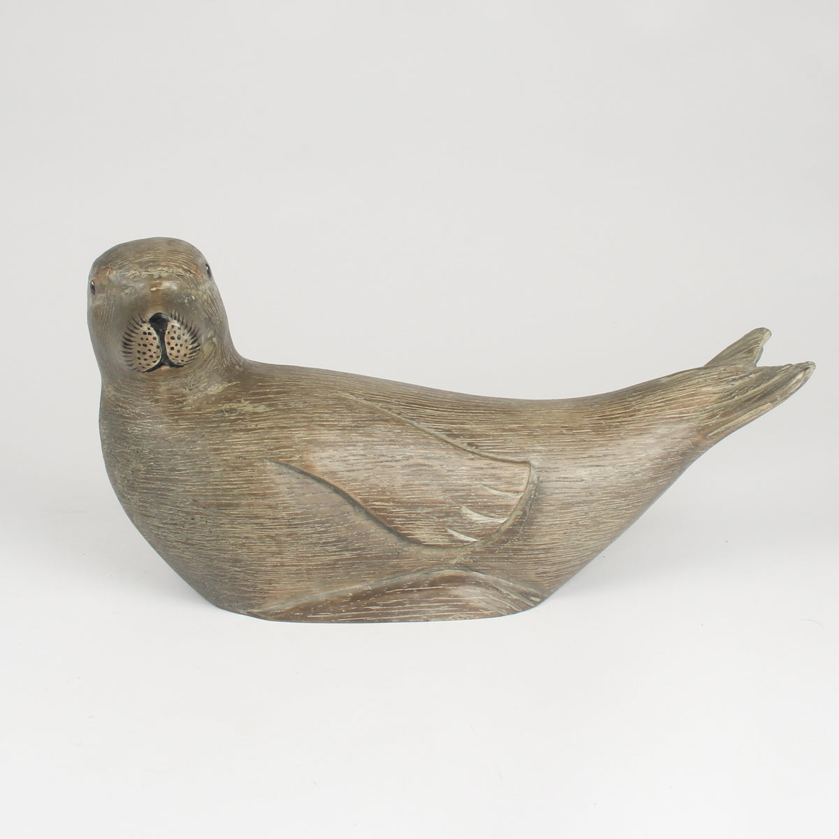 Hand Carved Basking Seal Sculpture By Archipelago