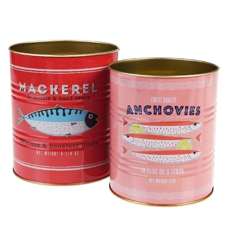 Medium Storage Tins (Set of 2) - Fish