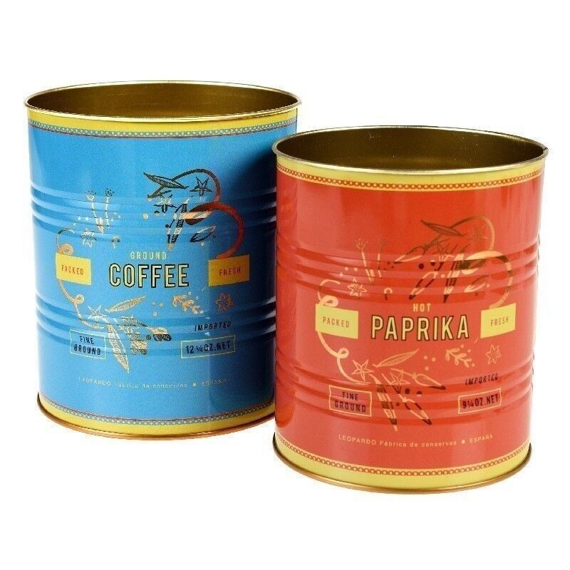 Medium Storage Tins (Set of 2) - Leopard