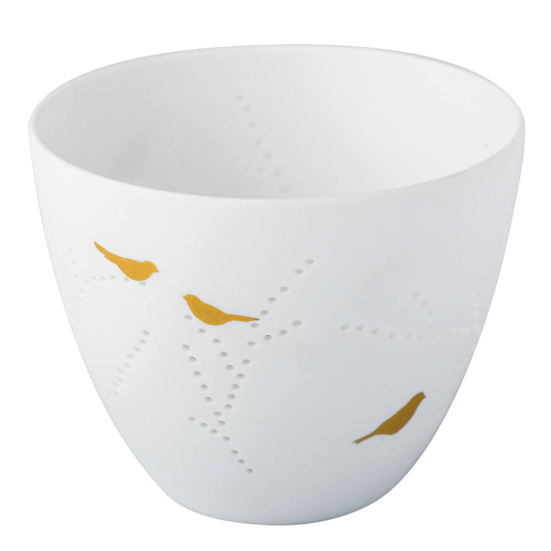 Poetry Tea Light Holder  - Birds