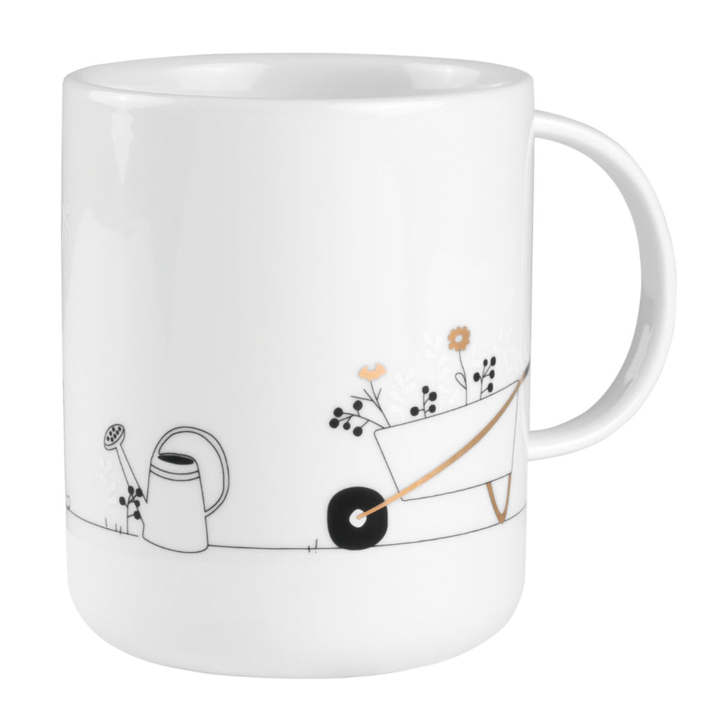 Porcelain Mug With Gardening Theme design