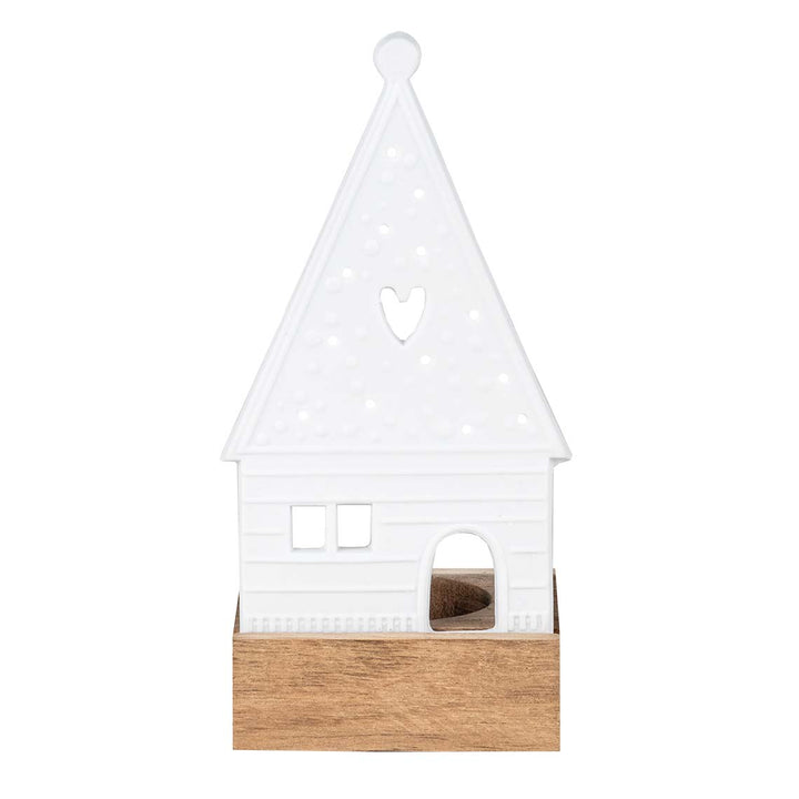 Light Object Tea Light Holder - Gingerbread House Heart