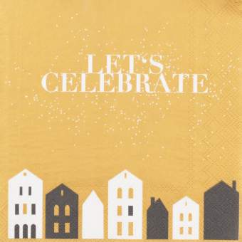 Pack Of 20 3 Ply Paper Napkins - Lets Celebrate