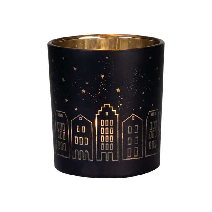 Black Votive Candle Holder - Houses