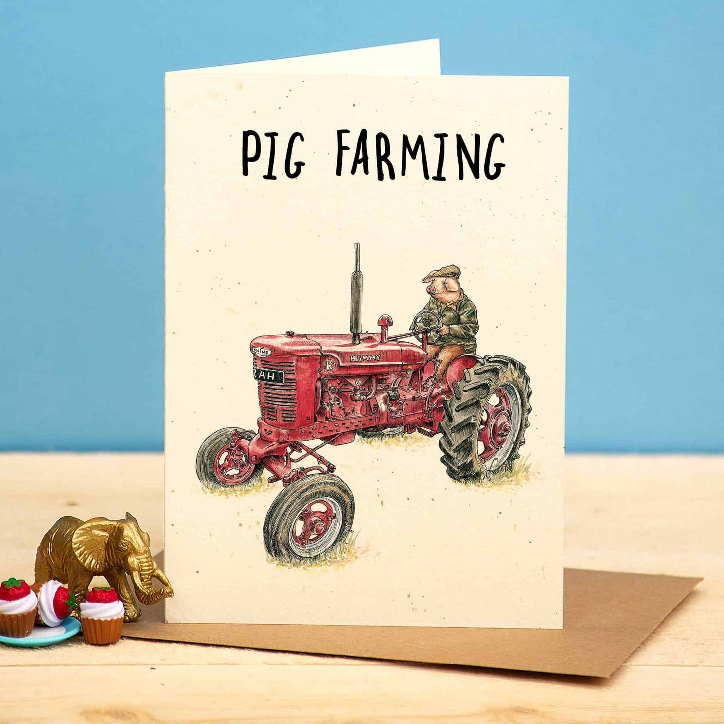 Pig Farming Funny Greetings Card