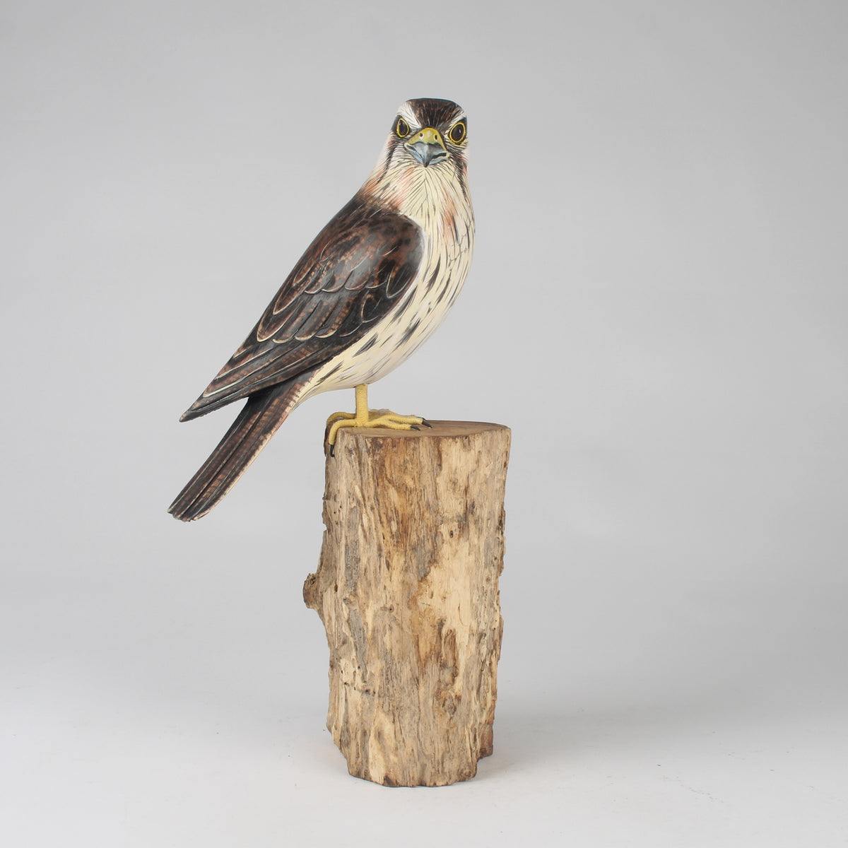 Hand Carved Kestrel On Post By Archipelago