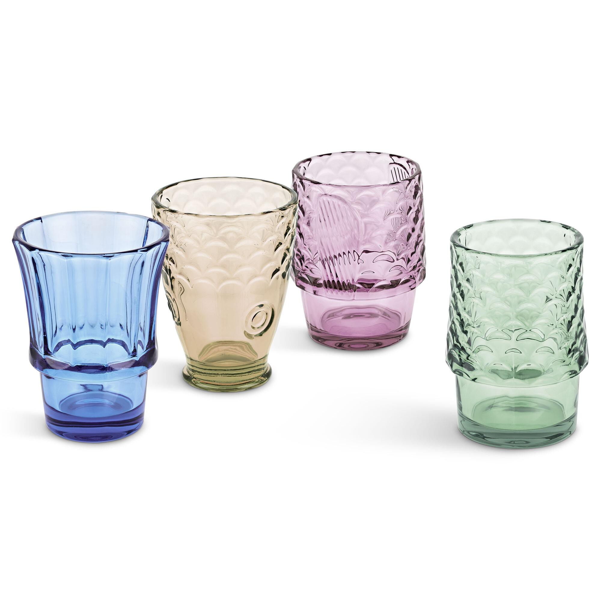 Fish Stacking Glasses – Rainbow (Set of 4)