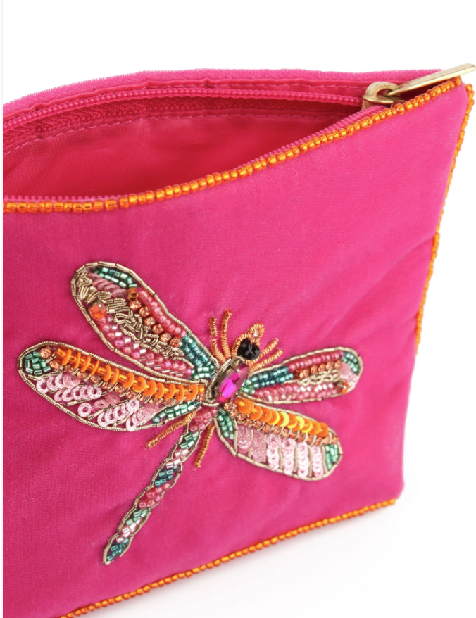 Pink Dragonfly Purse
