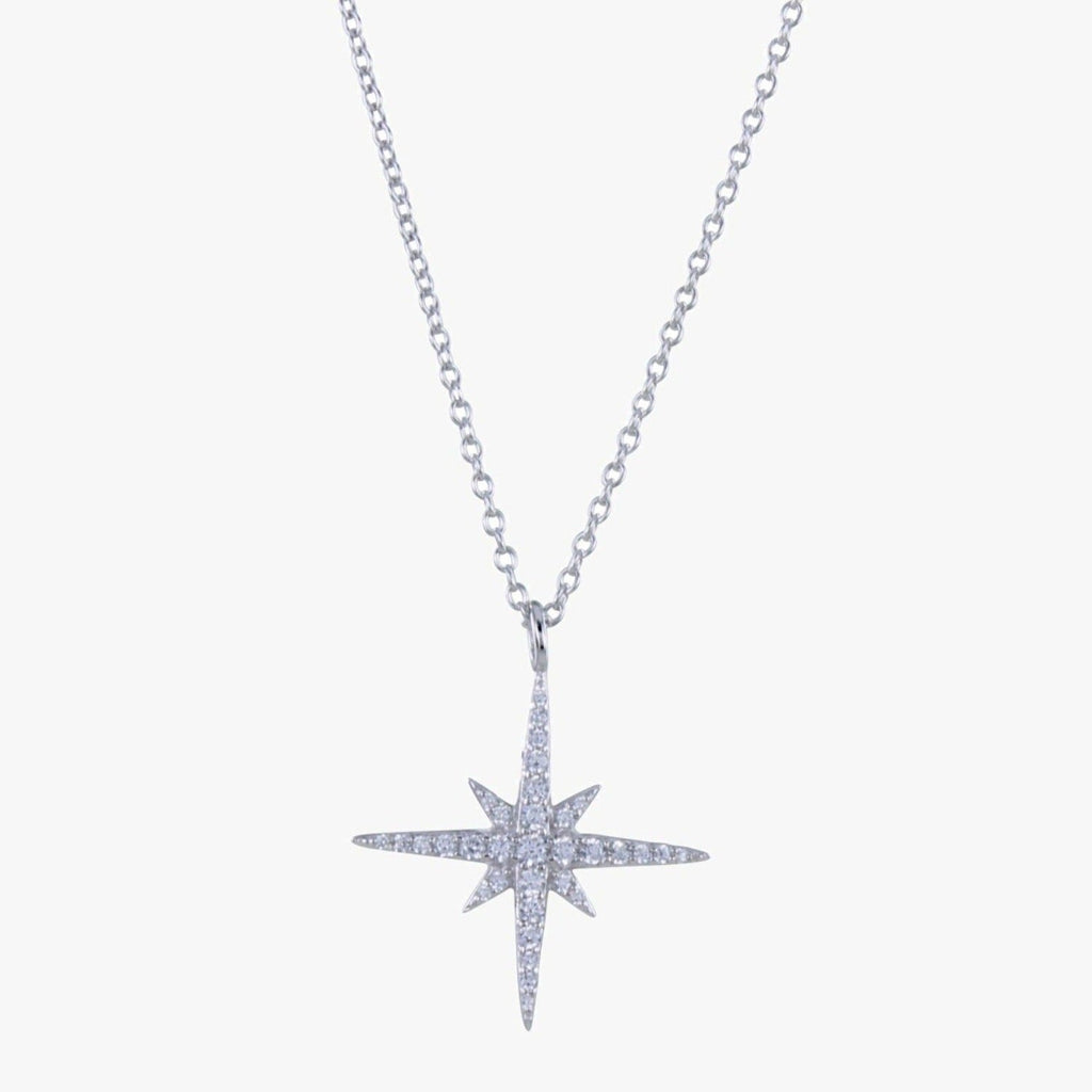 Follow That Star Necklace With Pave