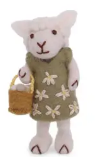 Sheep Girl With Eggs In A Bucket