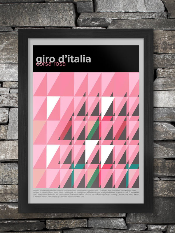 Giro d'Italia Geometric - Cycling Poster Print