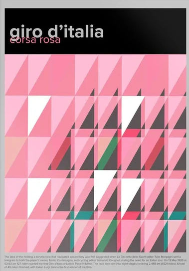 Giro d'Italia Geometric - Cycling Poster Print