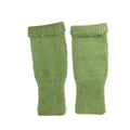 Fine knit fingerless gloves - Green