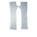 Long Fingerless Gloves - Light Grey