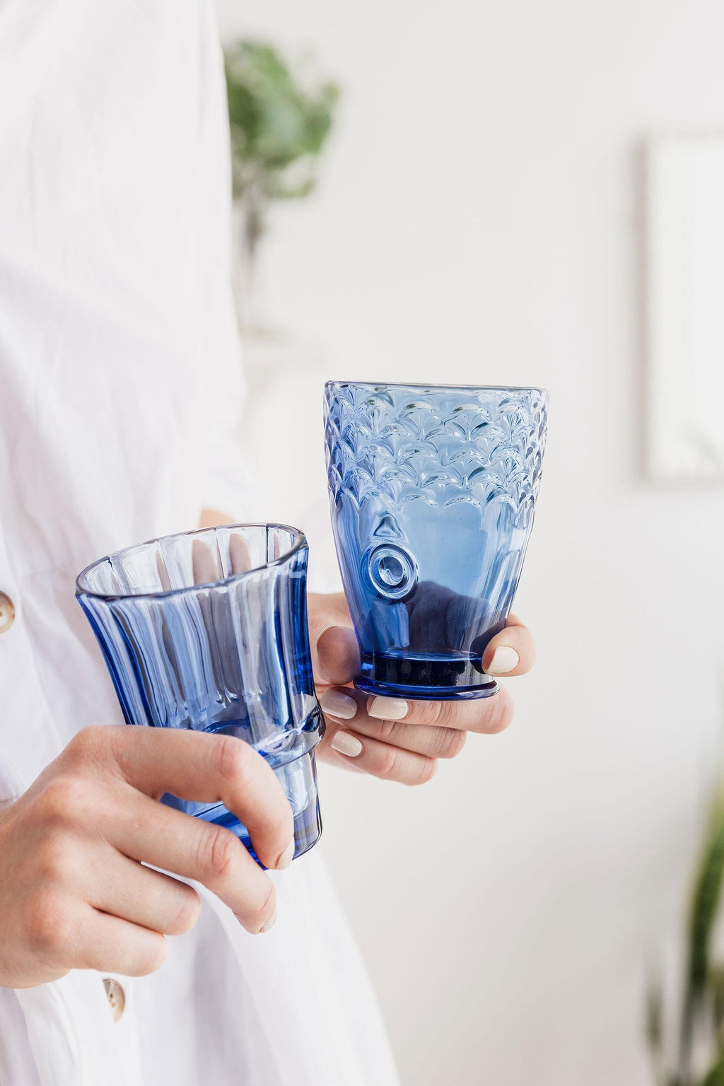 Fish Stacking Glasses – Blue (Set of 4)