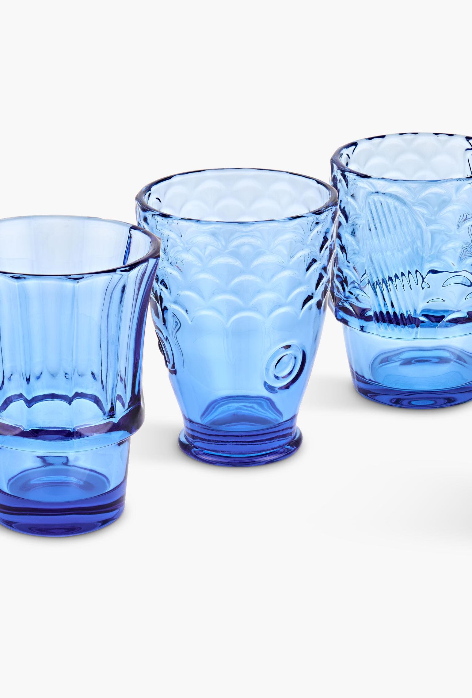Fish Stacking Glasses – Blue (Set of 4)