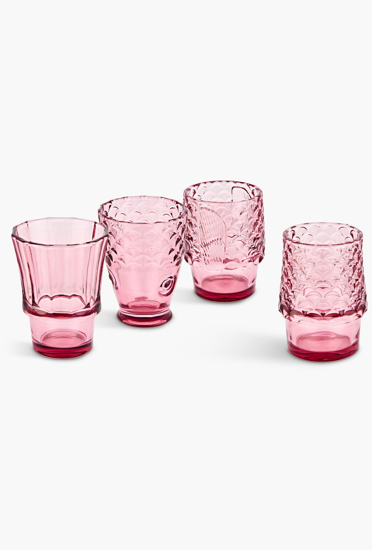 Fish Stacking Glasses – Pink (Set of 4)