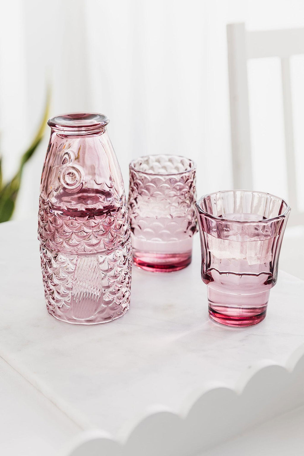 Fish Stacking Glasses – Pink (Set of 4)