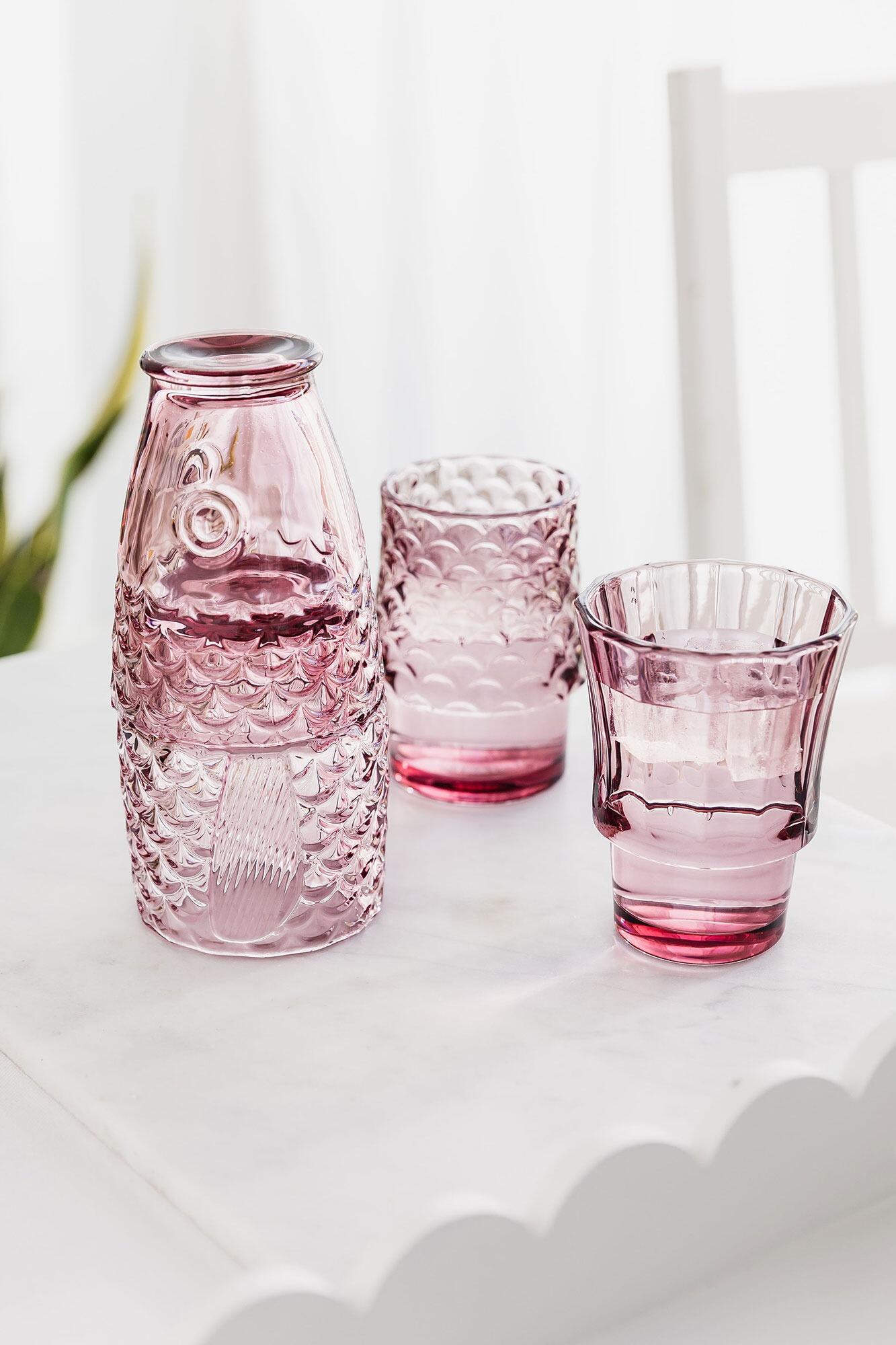 Fish Stacking Glasses – Pink (Set of 4)