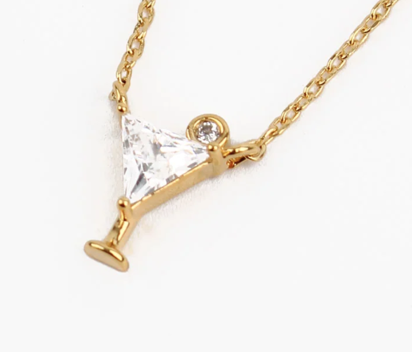 Gold Cocktail Charm Necklace
