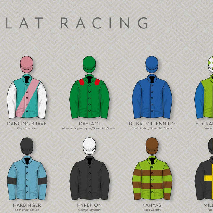 Greats of the Flats - Horse Racing Poster Print