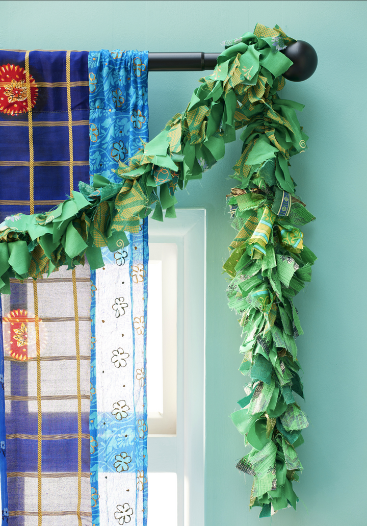 Recycled Fabric Garland - Green