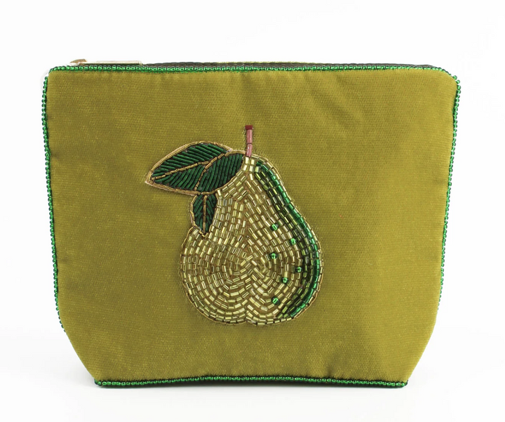 Green Pear Beaded Purse