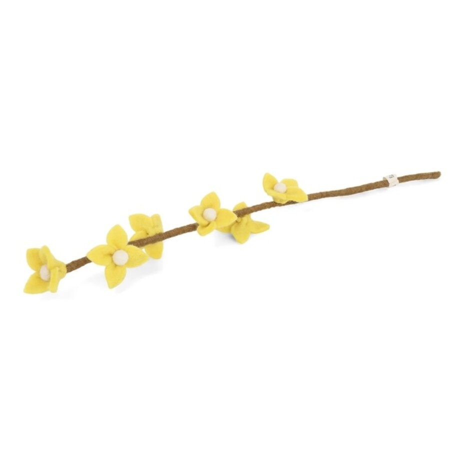 Felt Flower Stalk - Light Yellow