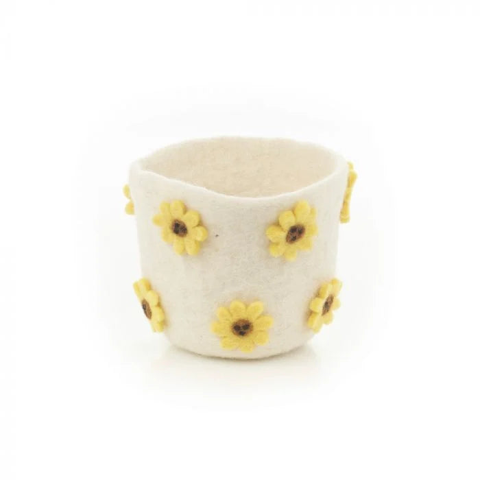Funky Flower Felt Plant Pot