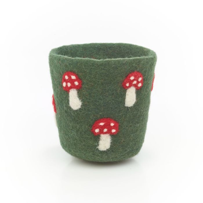 Felt Plant Pot - Toadstool