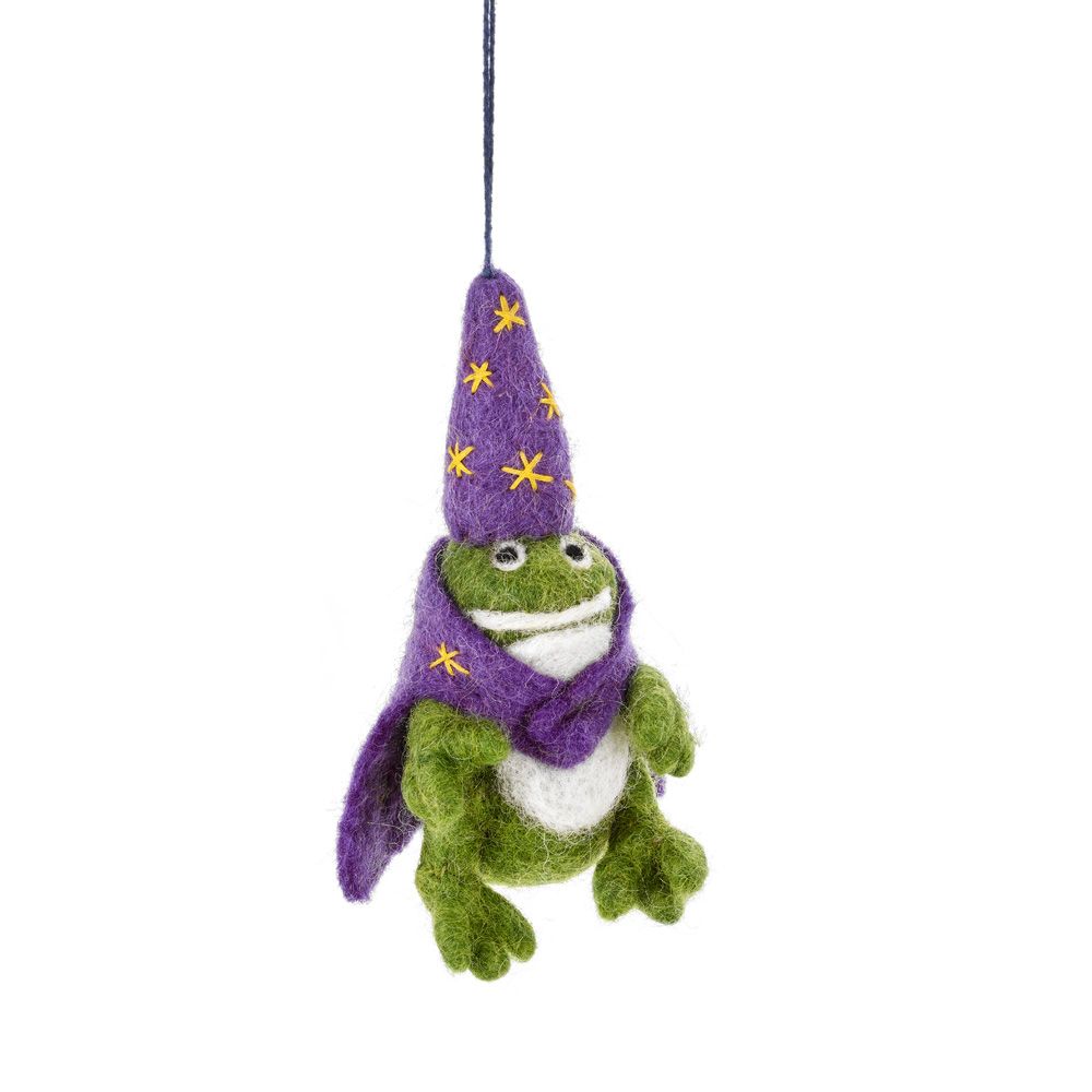Wizard Frog Felt Hanging Decoration