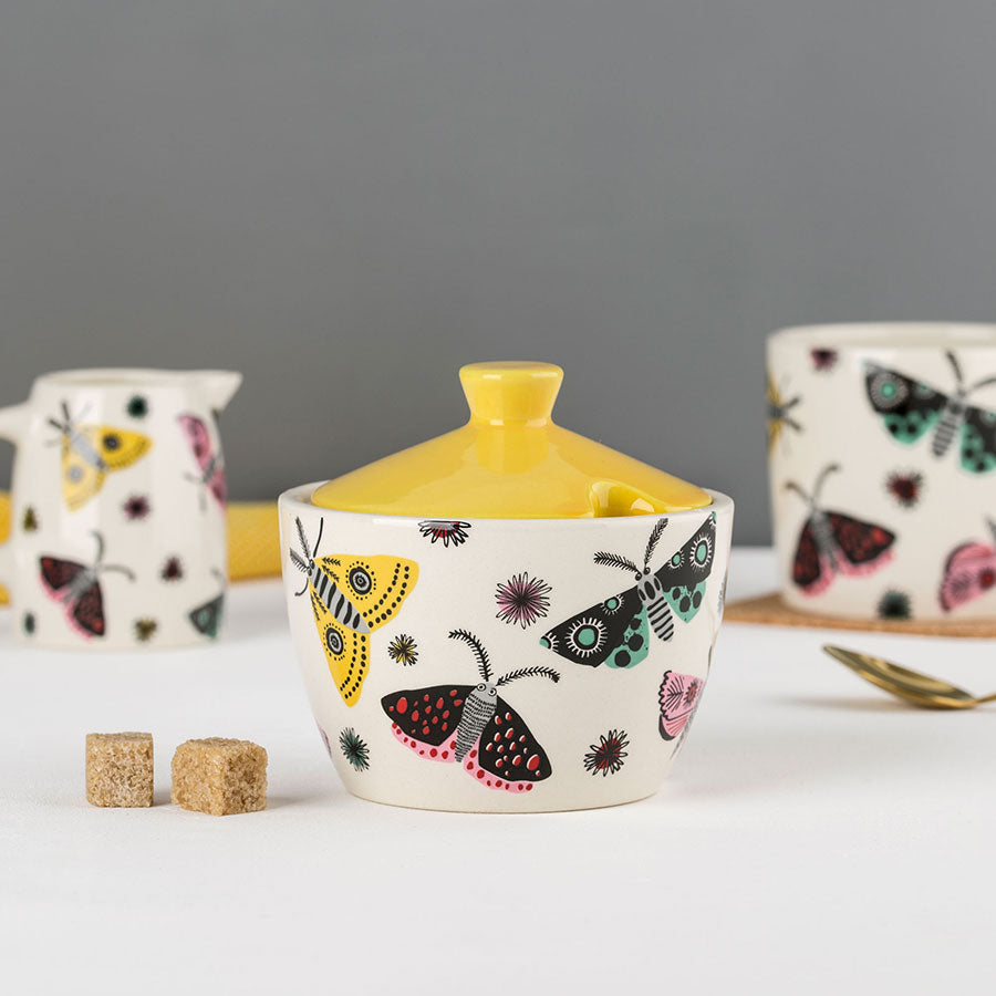 Handmade Ceramic Moth Sugar Pot