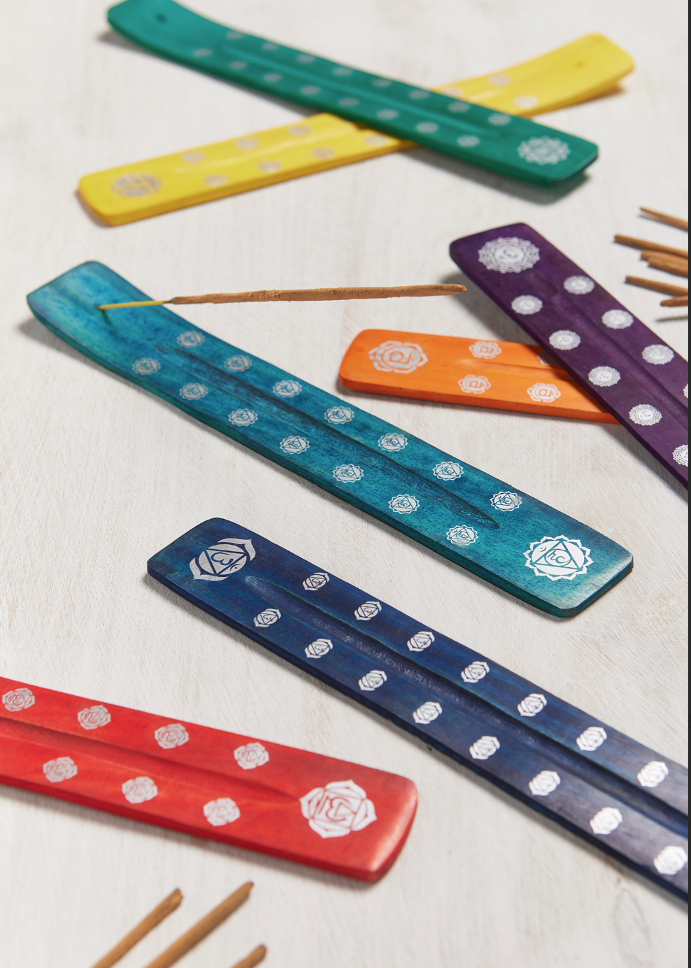 Chakra Incense Holder, Silver Print