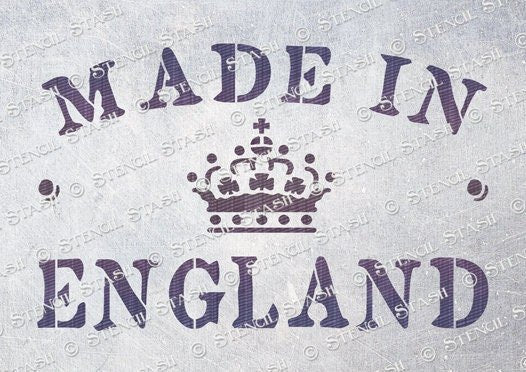 Made In England Stencil