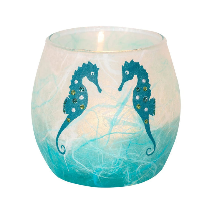 Blue Seahorse Glowpot